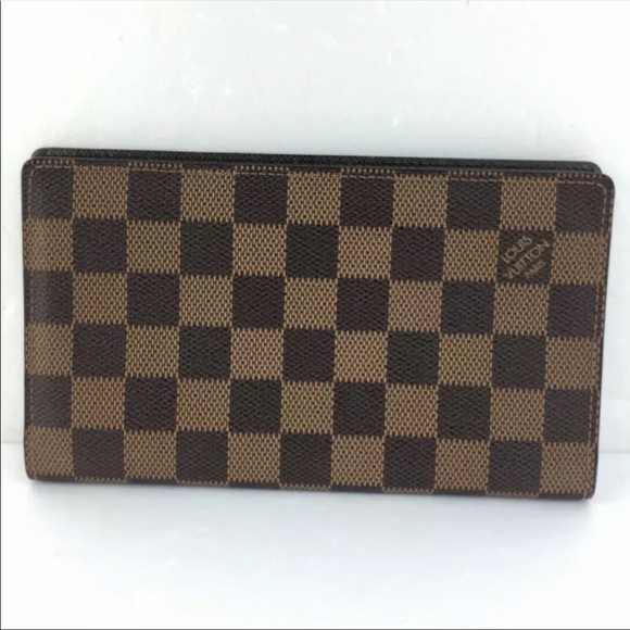 AUTHENTIC LOUIS VUITTON BRAZZA WALLET DAMIER EBENE - Picture 2 of 8